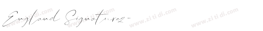 England Signaturez字体转换